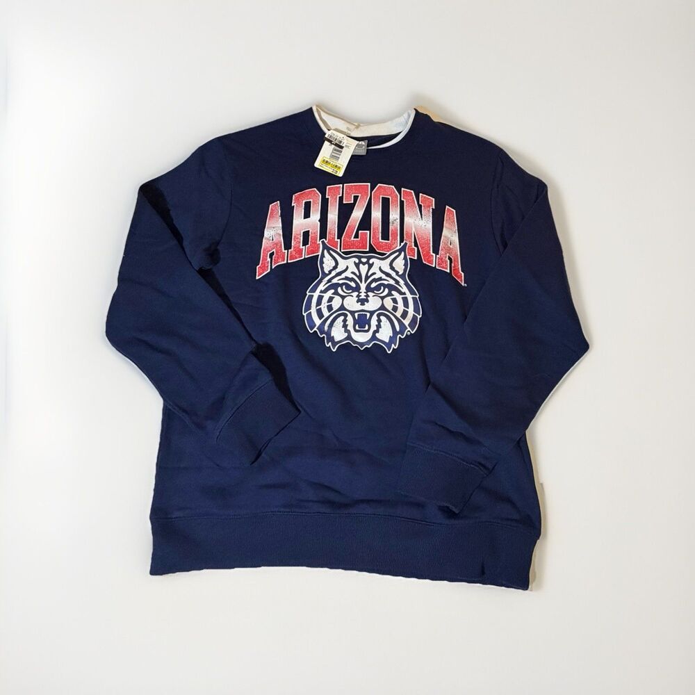 NWT Arizona Wildcats Navy Crewneck Sweatshirt Men’s Medium NCAA CSA